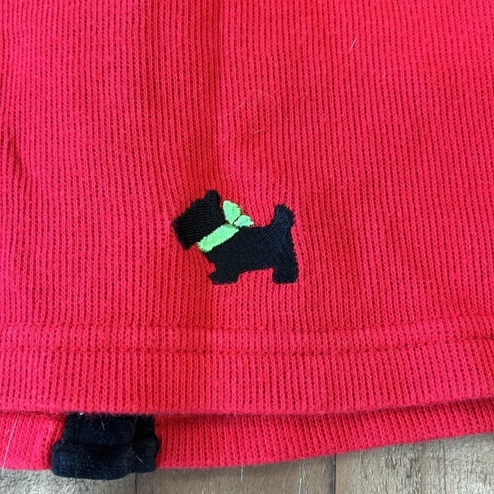 Gymboree rainbow tag waffle knit velvet Scotty dog cardigan sweater